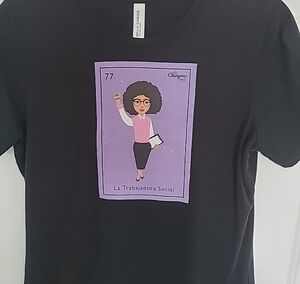 Bella Canvas Black Loteria Tee with Purple Graphic
